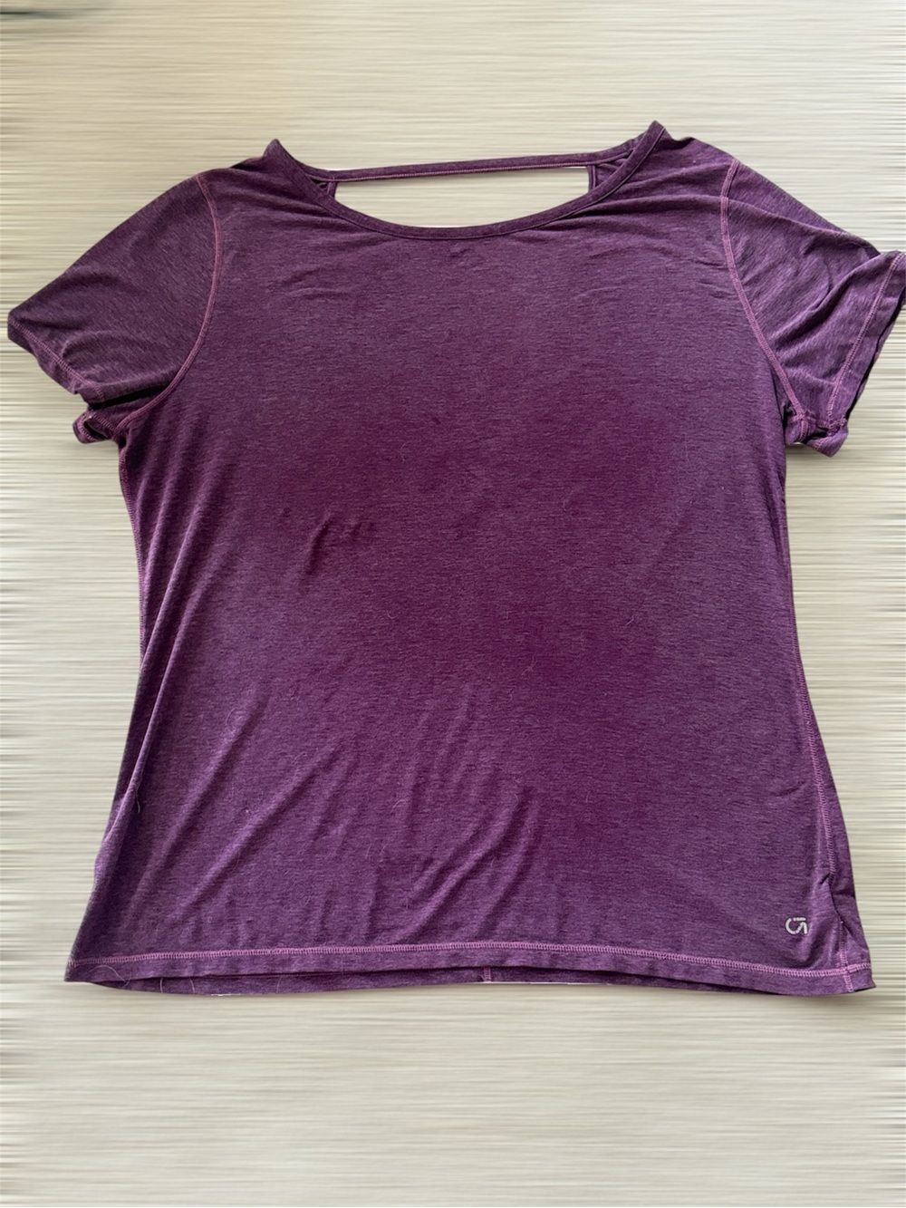 GAP Women's Plum Short-Sleeve Top with Back Keyhole